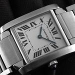 Cartier Tank Française 2301 (1998) - White dial 25 mm Steel case (3/7)