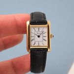 Chopard Tank 5054 (1985) - White dial 20 mm Yellow Gold case (7/8)