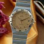 Omega Constellation 1212.10.00 (2000) - Champagne wijzerplaat 34mm Goud/Staal (3/8)