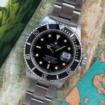 Rolex Submariner Date 16610 (1995) - Zwart wijzerplaat 40mm Staal (1/8)