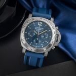 Panerai Luminor Chrono PAM00326 (2009) - Blauw wijzerplaat 44mm Titanium (1/8)