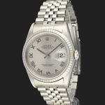 Rolex Datejust 36 16234 (2004) - Zilver wijzerplaat 36mm Staal (1/8)