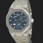 Audemars Piguet Royal Oak Dual Time 26120ST.OO.1220ST.02 (2008) - Blauw wijzerplaat 39mm Staal (1/8)