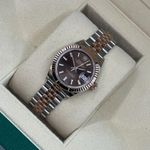 Rolex Lady-Datejust 279171 (2024) - Bruin wijzerplaat 28mm Staal (8/8)