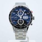 TAG Heuer Carrera Calibre 16 CV2A10 (Onbekend (willekeurig serienummer)) - Zwart wijzerplaat 43mm Staal (1/8)