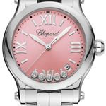 Chopard Happy Sport 278582-3009 (2025) - Roze wijzerplaat 36mm Staal (1/1)