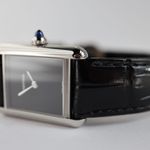 Cartier Tank WSTA0071 (2023) - Zwart wijzerplaat 22mm Staal (3/8)