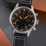 IWC Pilot Chronograph IW377730 (Onbekend (willekeurig serienummer)) - Zwart wijzerplaat 43mm Staal (3/8)