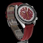 Omega Speedmaster Reduced 3810.61.41 (1998) - Red dial 39 mm Steel case (6/8)