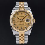 Rolex Datejust 36 116233 (2004) - Champagne wijzerplaat 36mm Goud/Staal (3/8)