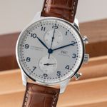 IWC Portuguese Chronograph IW371617 (2020) - Silver dial 41 mm Steel case (3/8)