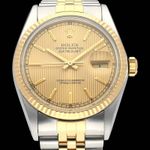 Rolex Datejust 36 16013 (1987) - Gold dial 36 mm Gold/Steel case (1/7)