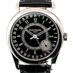 Patek Philippe Calatrava 6006G-001 (2020) - Zwart wijzerplaat 39mm Witgoud (1/8)