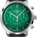 Glashütte Original Sixties Chronograph 1-39-34-05-22-04 (2024) - Green dial 42 mm Steel case (1/8)