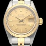 Rolex Lady-Datejust 69173 (1987) - Champagne dial 26 mm Gold/Steel case (1/8)