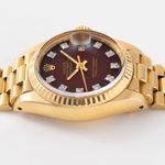 Rolex Lady-Datejust 6917 (1979) - Red dial 26 mm Yellow Gold case (5/7)