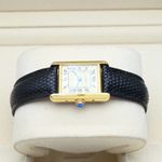 Cartier Tank Vermeil 5057001 (Unknown (random serial)) - Yellow dial 20 mm Silver case (4/8)