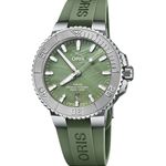 Oris Aquis 01 733 7766 4187-SET (2023) - Groen wijzerplaat 41mm Staal (1/4)