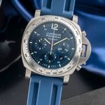 Panerai Luminor Chrono PAM00326 (2009) - Blauw wijzerplaat 44mm Titanium (3/8)