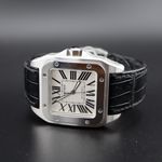 Cartier Santos 100 2656 (Unknown (random serial)) - Silver dial 38 mm Steel case (6/7)