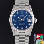 Rolex Datejust 31 68279 (1990) - Blue dial 31 mm White Gold case (1/8)