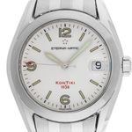 Eterna Kontiki 1571-41 (1998) - Wit wijzerplaat 36mm Staal (1/8)