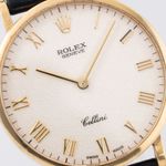 Rolex Cellini 5112 (1991) - Wit wijzerplaat 32mm Geelgoud (3/8)