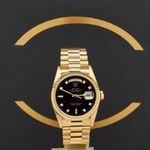 Rolex Day-Date 36 18238 (1991) - Black dial 36 mm Yellow Gold case (1/7)