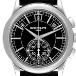 Patek Philippe Annual Calendar Chronograph 5905P-010 (Unknown (random serial)) - Black dial 42 mm Platinum case (2/5)