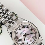 Rolex Lady-Datejust 179174 (2013) - Pearl dial 26 mm Steel case (3/7)