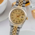 Rolex Datejust 36 16013 (1981) - Champagne dial 36 mm Gold/Steel case (3/8)