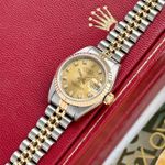 Rolex Lady-Datejust 69173 (1990) - Gold dial 26 mm Gold/Steel case (6/8)
