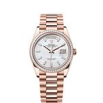 Rolex Day-Date 36 128395TBR (2025) - Wit wijzerplaat 36mm Roségoud (1/1)