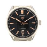 TAG Heuer Carrera Calibre 5 WBN2113.BA0639 (2024) - Zwart wijzerplaat 39mm Staal (1/7)