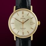 Omega Seamaster 166.020 (1965) - White dial 34 mm Yellow Gold case (1/8)