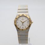 Omega Constellation Quartz 1312.3 (1995) - White dial 33 mm Gold/Steel case (1/8)
