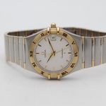 Omega Constellation Quartz 1312.3 (1995) - White dial 33 mm Gold/Steel case (5/8)