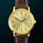 Omega Genève 136.0104 (1977) - Gold dial 35 mm Gold/Steel case (1/8)