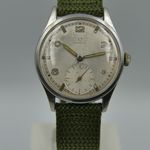 Omega Vintage ref. 2383 -6 cal. 30T2 steel 35mm vintage 40s (1940) - Zwart wijzerplaat 35mm Staal (2/8)