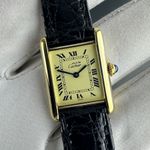 Cartier Tank 5057001 (1990) - Champagne dial 20 mm Gold/Steel case (2/8)