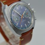 Lanco Vintage 70's vintage watch mens Lanco chronograph valjoux 7733 MINT rare blue dial - (4/8)