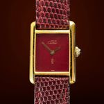 Cartier Tank Vermeil Tank Vermeil (1990) - Rood wijzerplaat 20mm Goud/Staal (1/8)