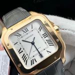 Cartier Santos WGSA0019 (2025) - Zilver wijzerplaat 40mm Roségoud (2/5)