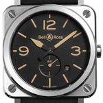 Bell & Ross BR S BRS-HERI-ST/SCA (2022) - Zwart wijzerplaat 39mm Staal (1/1)