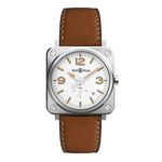 Bell & Ross BR S BRS-WHERI-ST/SCA (2022) - Wit wijzerplaat 39mm Staal (1/1)