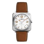 Bell & Ross BR S BRS-WHERI-ST/SCA (2022) - White dial 39 mm Steel case (1/1)