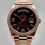 Rolex Day-Date 36 128345 (2022) - Brown dial 36 mm Rose Gold case (1/5)