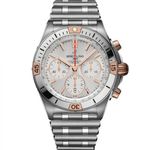 Breitling Chronomat IB0134101G1A1 (2022) - Silver dial 42 mm Gold/Steel case (1/6)