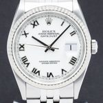 Rolex Datejust 36 16234 (1998) - White dial 36 mm Steel case (1/8)