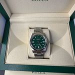 Rolex Oyster Perpetual 124300 (2022) - Green dial 41 mm Steel case (6/6)